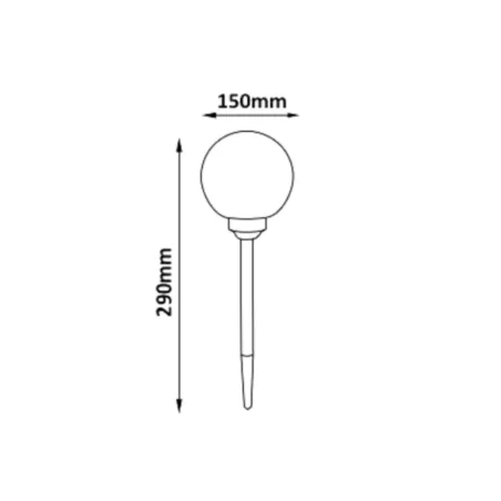 Lampy-solarne - lampka solarna kula na nóżce wbijana z kolorowym i ciepłym światłem ip44 polux/goldlux 
