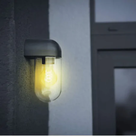 Kinkiety-ogrodowe - lampa elewacyjna na żarówkę e27 kinkiet ścienny antracyt cassia emos 