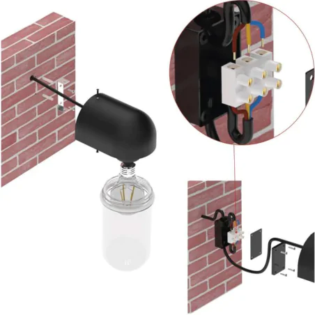 Kinkiety-ogrodowe - lampa elewacyjna na żarówkę e27 kinkiet ścienny antracyt cassia emos 