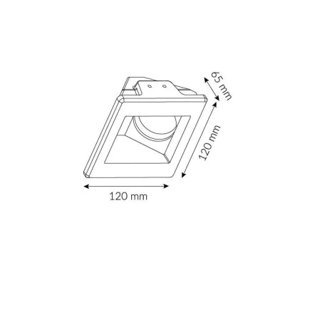 Oprawy-sufitowe-stale - oprawa podtynkowa biała skośna gipsowa do malowania lexi3528 light.it 