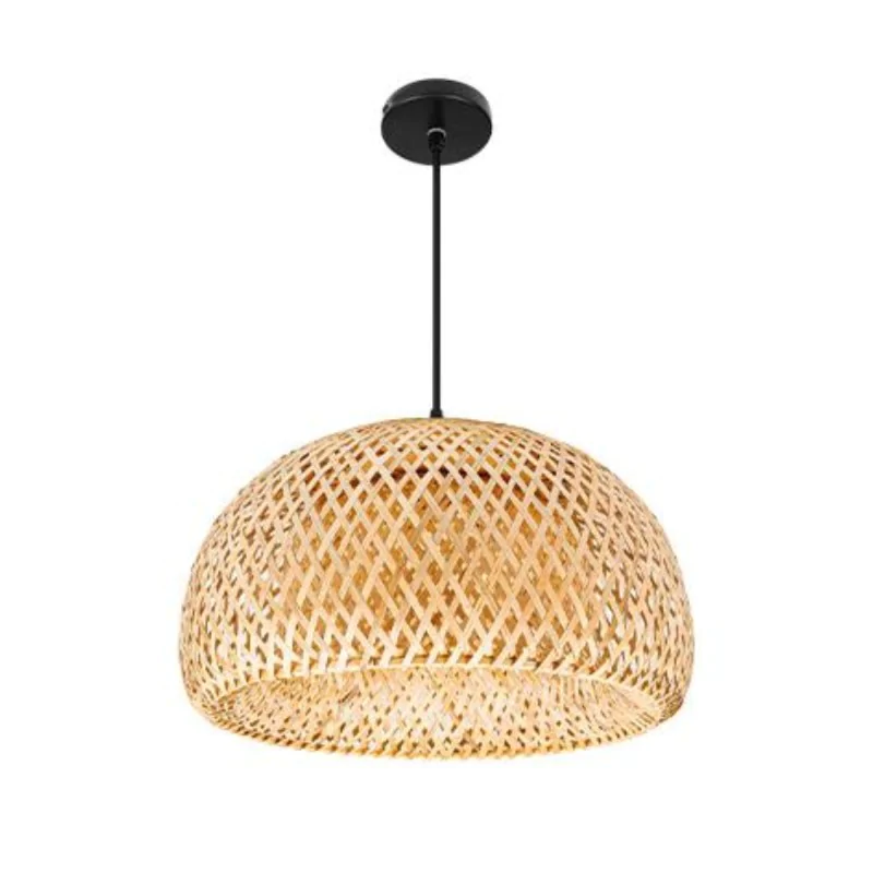Lampy-sufitowe - lampa sufitowa w stylu boho oprawa wisząca bambusowa e27 denis 38cm lvt firmy LVT 