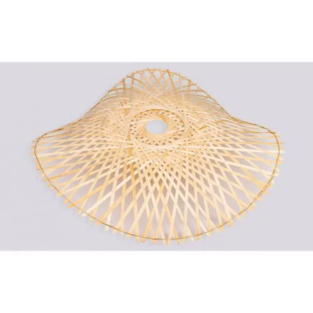 Lampy-sufitowe - lampa sufitowa modna boho oprawa wisząca bambusowa kapelusz e27 45cm kilio lvt 