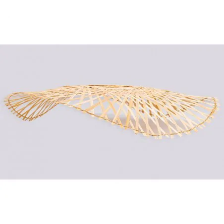 Lampy-sufitowe - lampa sufitowa modna boho oprawa wisząca bambusowa kapelusz e27 45cm kilio lvt 