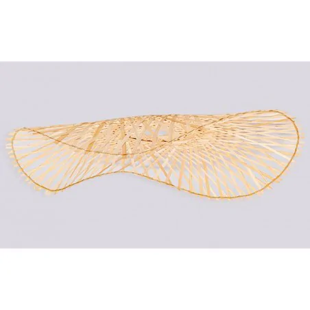 Lampy-sufitowe - lampa sufitowa modna boho oprawa wisząca bambusowa kapelusz e27 45cm kilio lvt 