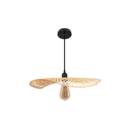 Lampy-sufitowe - lampa sufitowa modna boho oprawa wisząca bambusowa kapelusz e27 45cm kilio lvt 