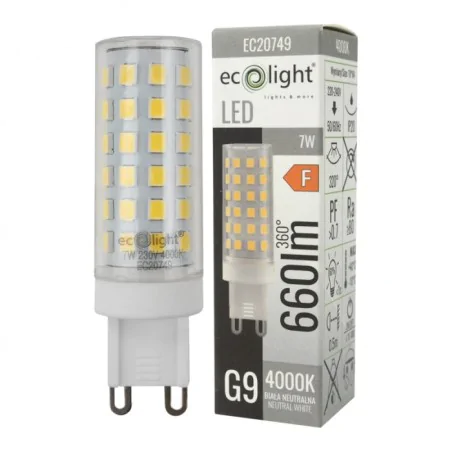 Gwint-trzonek-g9 - mocna żarówka led g9 7w neutralna 4000k 660lm ec20749 eco-light 