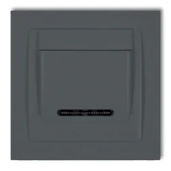Wlaczniki-hotelowe - wyłącznik hotelowy z ramką podtynkowy grafitowy mat deco 28dsh-1 karlik