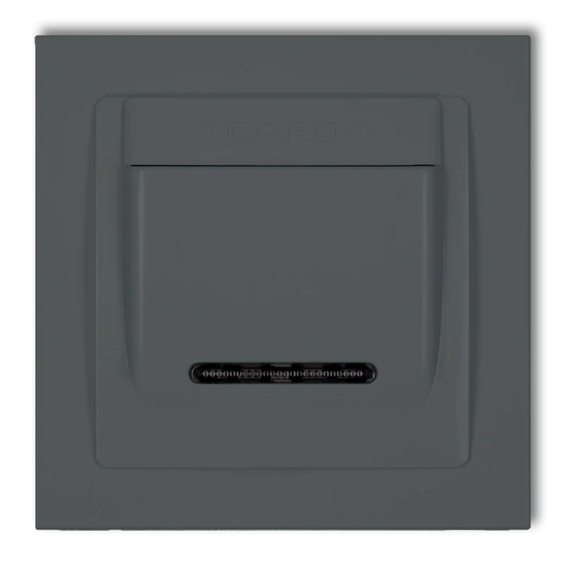 Wlaczniki-hotelowe - wyłącznik hotelowy z ramką podtynkowy grafitowy mat deco 28dsh-1 karlik firmy Karlik 