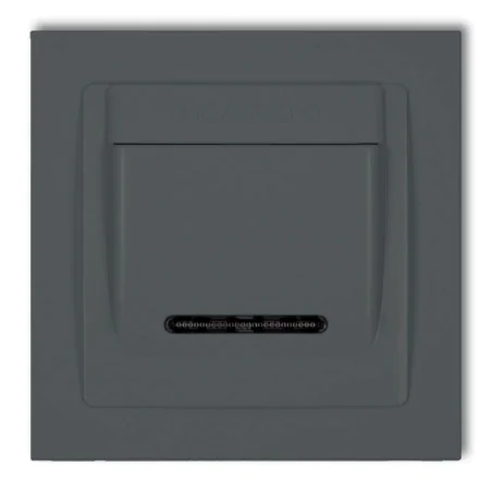 Wlaczniki-hotelowe - wyłącznik hotelowy z ramką podtynkowy grafitowy mat deco 28dsh-1 karlik 