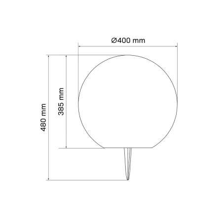 Lampy-kule-ogrodowe - lampa solarna kula do ogrodu o średnicy 40cm z neutralnym światłem 4000k polux/goldlux 