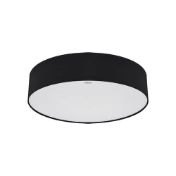 Plafony - plafon sufitowy z czarną obudową oprawa plafoniera na 2 żarówki e27 symbol ideus