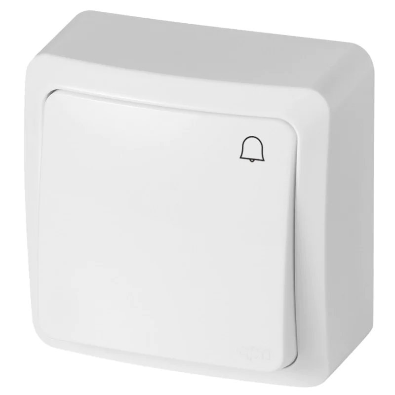 Wlaczniki-i-przyciski-dzwonkowe - przycisk dzwonkowy biały natynkowy 3714-00 berg elektro-plast firmy Elektro-Plast 