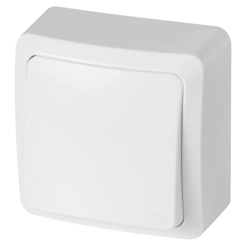 Wylaczniki-schodowe - wyłącznik pojedynczy schodowy biały natynkowy ip20 berg elektro-plast firmy Elektro-Plast 