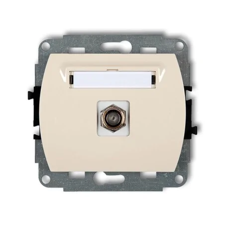 Gniazda-antenowe - 1gf-1 beżowe gniazdo antenowe satelitarne typu f trend karlik 