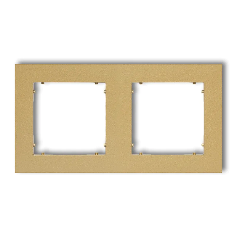 Ramki-podwojne - ramka podwójna złota 29mr-2 do serii gniazd i włączników mini karlik firmy Karlik 