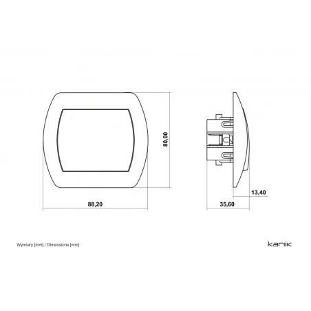 Wylaczniki-jednobiegunowe - włącznik jednobiegunowy srebrny do ramki trend klasyczny włącznik pojedynczy 5wp-1 karlik 