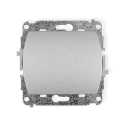 Wylaczniki-jednobiegunowe - włącznik jednobiegunowy srebrny do ramki trend klasyczny włącznik pojedynczy 5wp-1 karlik