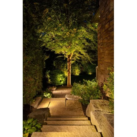 Oswietlenie-ogrodowe - lampa ogrodowa wbijana na szpikulcu reflektor do podświetlania gu10 czarny spike illuma 