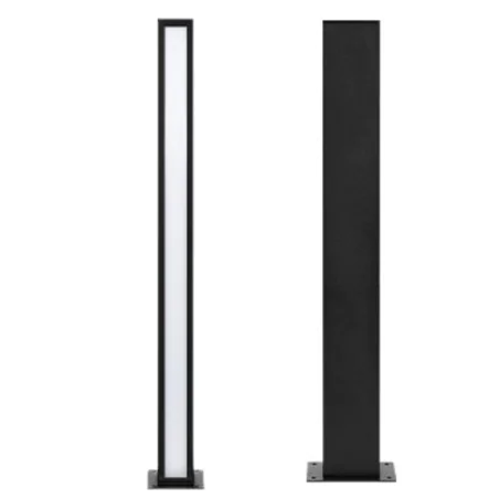 Lampy-ogrodowe-stojace - lampa ogrodowa led słupek czarny jednostronny 60cm roma lvt 