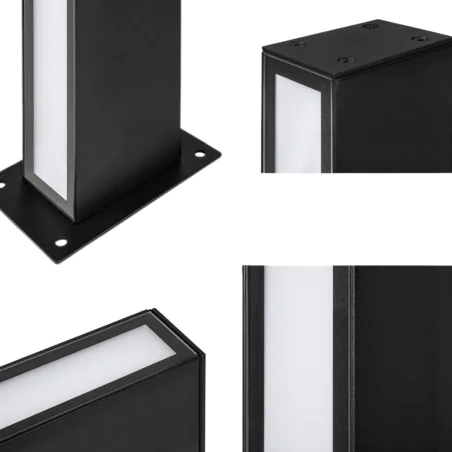 Lampy-ogrodowe-stojace - lampa ogrodowa led słupek czarny jednostronny 60cm roma lvt 