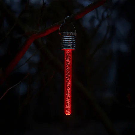 Lampy-solarne - lampa solarna wiszący sopelek led ogrodowy z kolorowym światłem rgb ip44 eko-light 