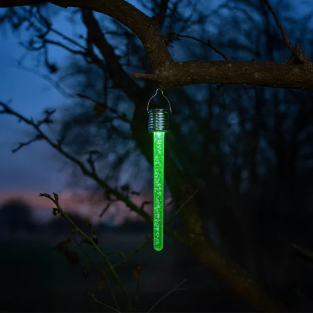 Lampy-solarne - lampa solarna wiszący sopelek led ogrodowy z kolorowym światłem rgb ip44 eko-light 