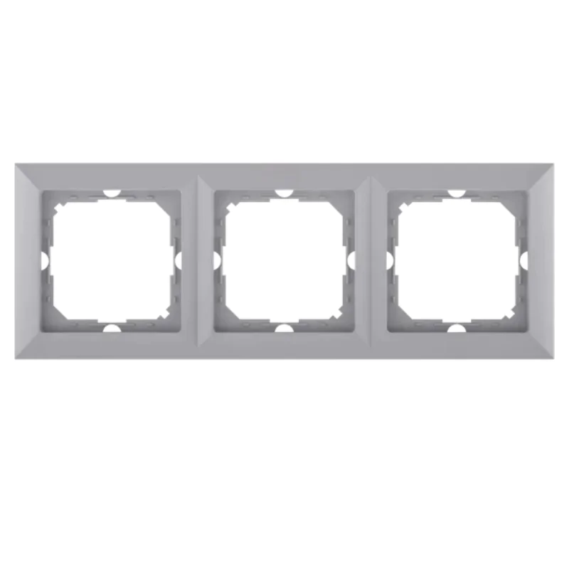 Ramki-potrojne - ramka potrójna matowa szara do gniazd i włączników perła ra-3p abex firmy ABEX 