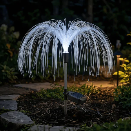 Lampy-solarne - lampki solarne wbijane ogrodowe parasolki z kolorowym światłem zestaw 2 sztuk umbrella eko2499 eko-light 