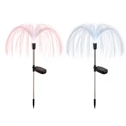 Lampy-solarne - lampki solarne wbijane ogrodowe parasolki z kolorowym światłem zestaw 2 sztuk umbrella eko2499 eko-light