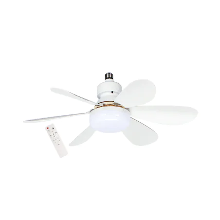 Wentylatory-sufitowe - wentylator led e27 15w+13w wiatrak sufitowy sterowany pilotem lampowentylator vbuf013 