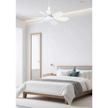 Wentylatory-sufitowe - wentylator led e27 15w+13w wiatrak sufitowy sterowany pilotem lampowentylator vbuf013 