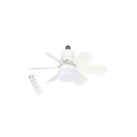 Wentylatory-sufitowe - wentylator sufitowy śmigło led e27 12w+12w wiatrak sufitowy sterowany pilotem lampowentylator vbuf012 