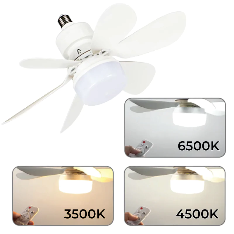 Wentylatory-sufitowe - wentylator sufitowy śmigło led e27 12w+12w wiatrak sufitowy sterowany pilotem lampowentylator vbuf012 firmy HEDA 