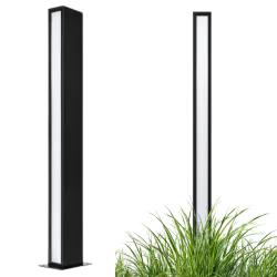 Lampy-ogrodowe-stojace - lampa ogrodowa led słupek czarny dwustronny 24w 60cm roma lvt