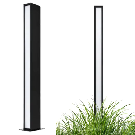 Lampy-ogrodowe-stojace - lampa ogrodowa led słupek czarny dwustronny 24w 60cm roma lvt 