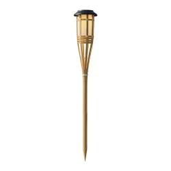 Lampy-solarne - pochodnia solarna bambusowa lampka wbijana do ogródka eko-light