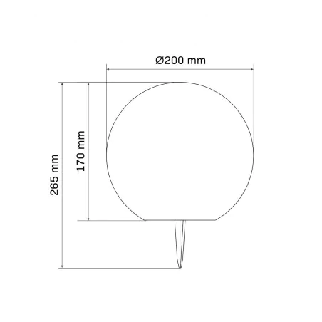 Lampy-kule-ogrodowe - lampa solarna kula do ogrodu o średnicy 20cm z neutralnym światłem 4000k polux/goldlux 