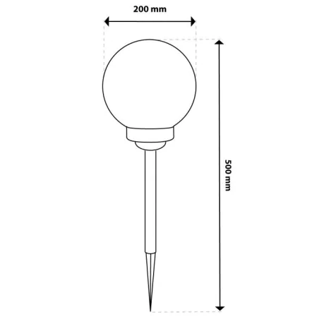 Lampy-solarne - lampa solarna wbijana kula 20cm kolorowe światło rgb atris  lumiled 