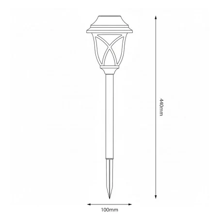 Lampy-solarne - lampka solarna latarenka wbijana do ogródka ciepłe światło  eko-light 