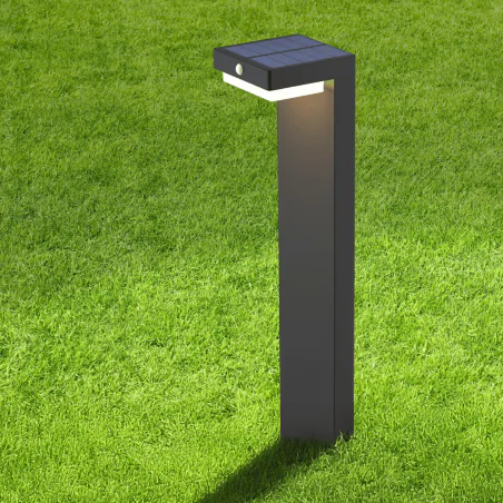 Lampy-solarne - lampa solarna ogrodowa stojąca led z czujnikiem ruchu z usb willow orno 
