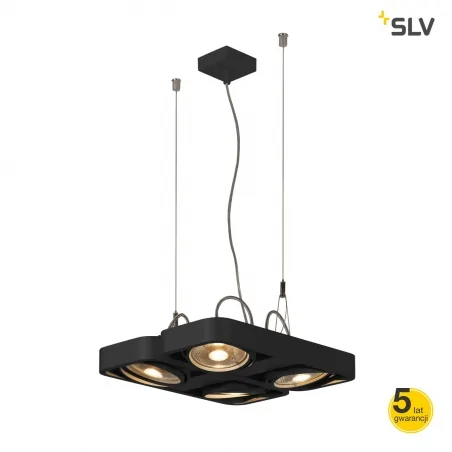 Lampy-sufitowe - wisząca lampa sufitowa aixlight r2 square led gu10 qpar111czarna spotline 