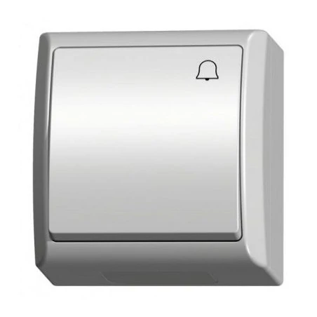 Wlaczniki-i-przyciski-dzwonkowe - wyłącznik zwierny dzwonek natynkowy biały łnh-6h/00 fala ospel 