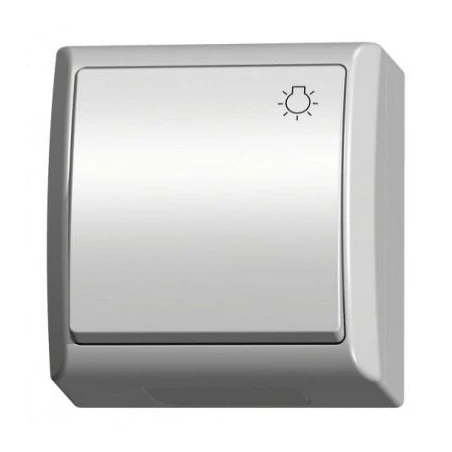 Wylaczniki-typu-swiatlo-zwierne - włącznik zwierny światło natynkowy biały łnh-5h/00 fala ospel 