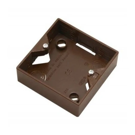 Puszki-natynkowe -  puszka elektryczna natynkowa pojedyncza do włączników brązowa pnp-a/24 akcent ospel  