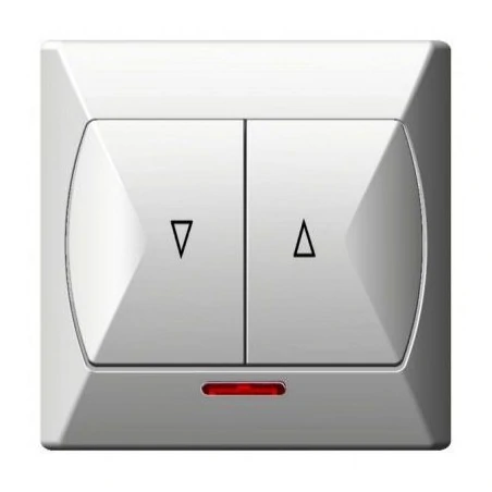 Wylaczniki-zaluzjowe - włącznik żaluzjowy z podświetleniem biały łp-7as/00 akcent ospel 