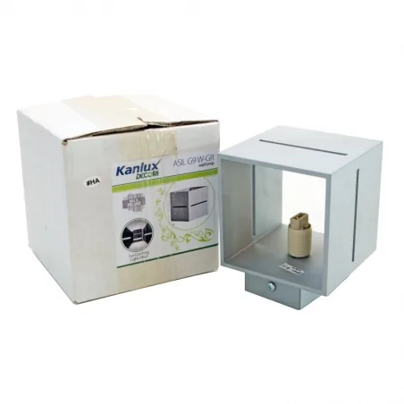 Kinkiety-zewnetrzne - ścienna oprawa punktowa szara asil g9 w-gr g9 kanlux 