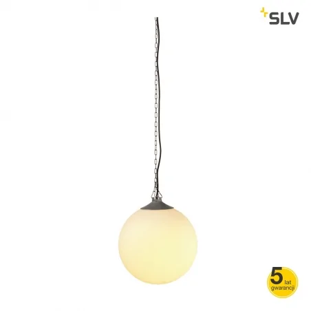 Lampy-sufitowe - lampa wisząca ogrodowa kula srebrnoszary/biały 24w rotoball swing 40 228051 slv 