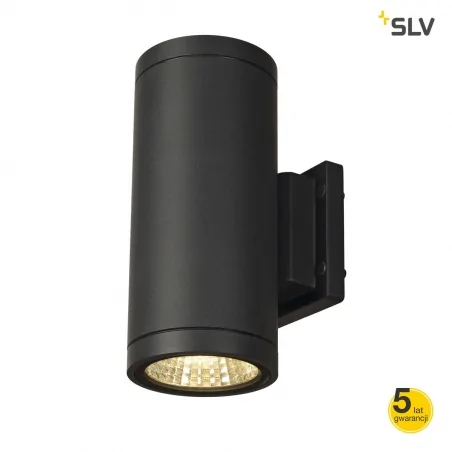 Kinkiety-ogrodowe - lampa ścienna na zewnątrz czarna dwukierunkowa 23w 3000k enola_c out up-down 228525 slv 