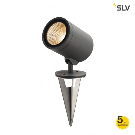 Kinkiety-ogrodowe - reflektor ogrodowy led antracytowy z ciepłym światłem 17w ip55 helia led 228555 slv 