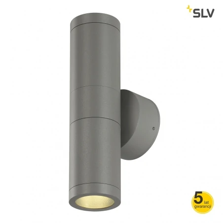 Kinkiety-ogrodowe - srebrnoszary kinkiet zewnętrzny 2x11w gu10 astina out esl 228774 slv 